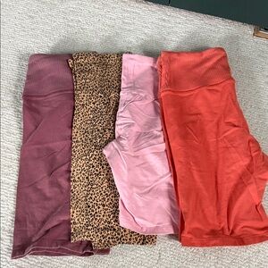 Set of Four bike shorts in Various Colors